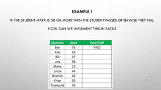 Spreadsheet using Excel (IF statement).pptx