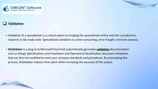 Spreadsheet life cycle management for Excel spreadsheets | PDF
