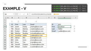 Spreadsheet lookup functions | PDF
