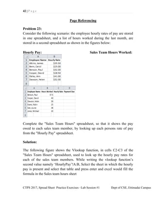 Spreadsheet Computer Lab Exercise Comprehensive Excel Lab Exercises for Computational Thinking and ...