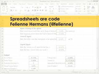 Spreadsheets are code
Felienne Hermans (@felienne)
 