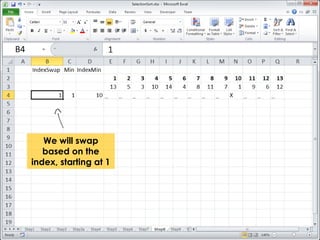 We will swap 
based on the 
index, starting at 1 
 