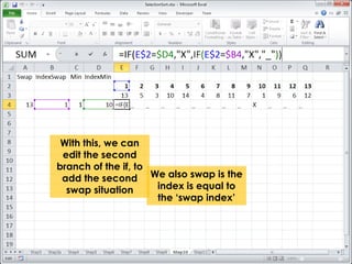 With this, we can 
edit the second 
branch of the if, to 
add the second 
swap situation 
We also swap is the 
index is equal to 
the ‘swap index’ 
 