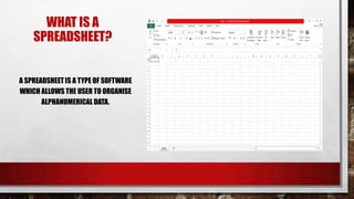 Spreadsheet software | PPTX | Computing | Technology & Computing