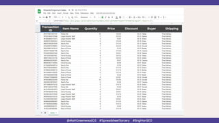@MattGreenwoodGS #SpreadsheetSorcery #BrightonSEO
 