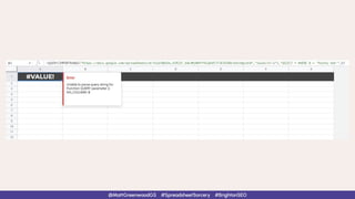 @MattGreenwoodGS #SpreadsheetSorcery #BrightonSEO
 