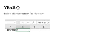 Spreadsheet text functions | PDF
