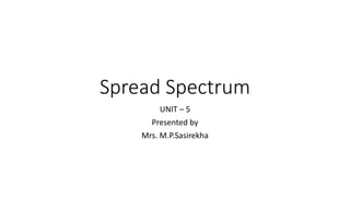 Spread spectrum | PPTX