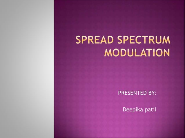 Spread spectrum seminar | PPT