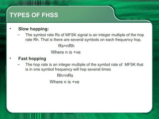 Hop Signal Spread spectrum techniques | PPT