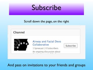 Subscribe
Scroll down the page, on the right
And pass on invitations to your friends and groups