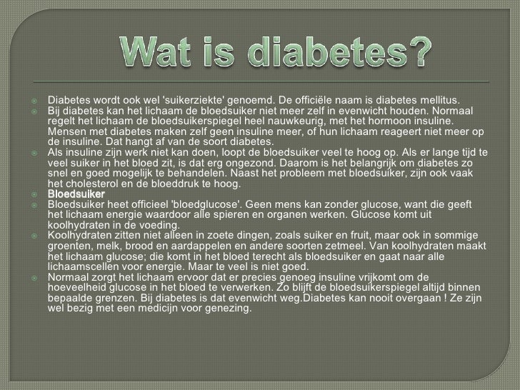 Spreekbeurt diabetes steijn