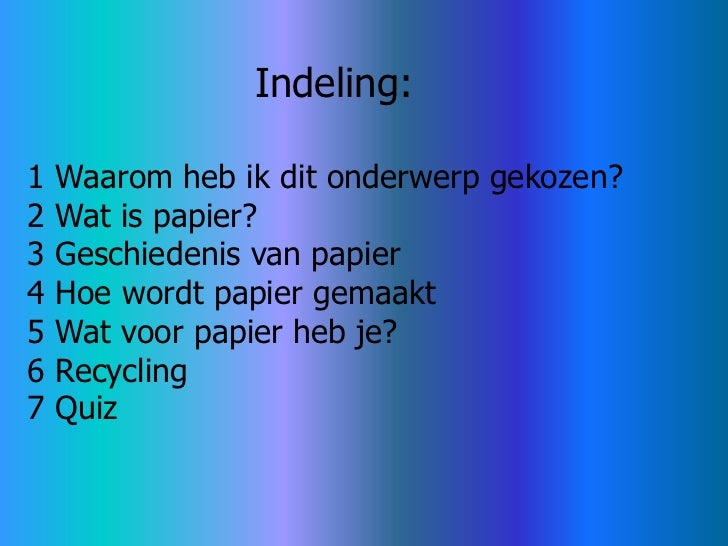 Spreekbeurt sanne papier