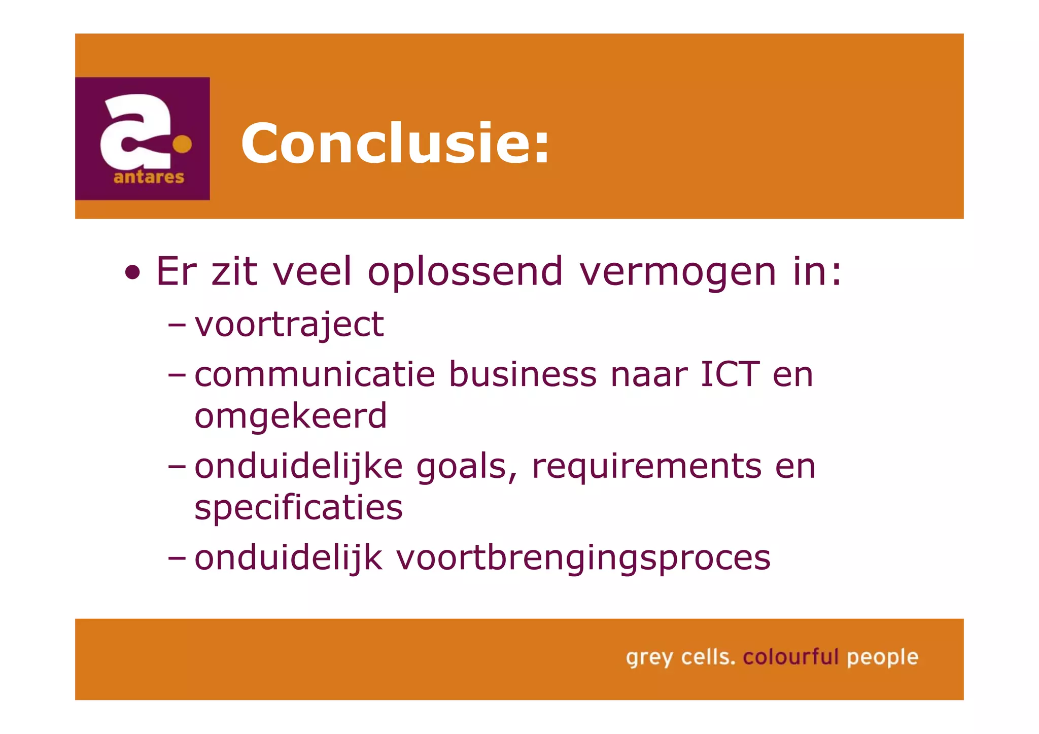 Anton Greve (Antares), Regie van Sourcing