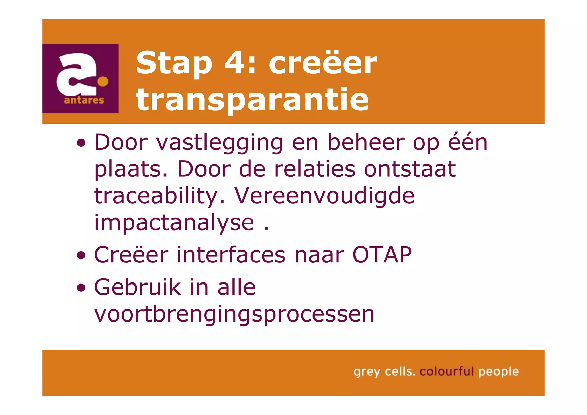 Anton Greve (Antares), Regie van Sourcing