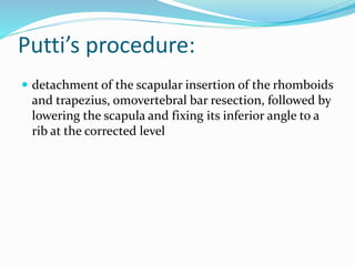 Bar Resection Sprengel deformity | PPTX
