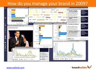 How do you manage your brand in 2009?<br />www.radian6.com<br />