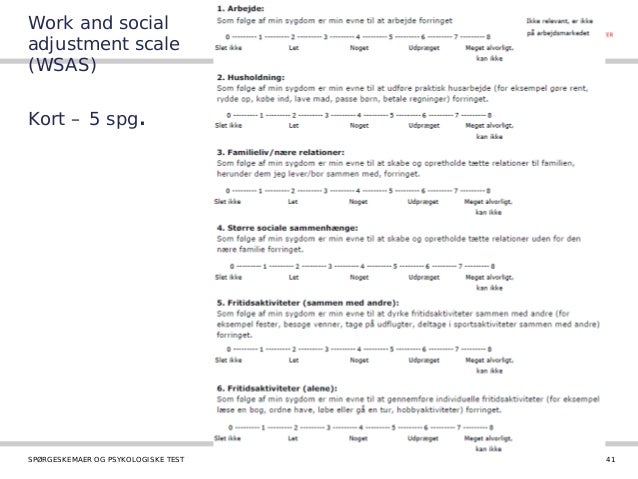 Wsas Scale – Work and Social Adjustment Scale (WSAS) – BKZPKO