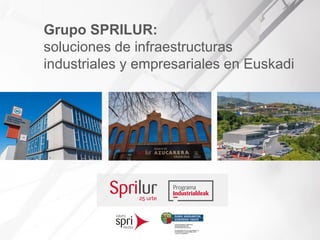 13 de noviembre de 2020
Grupo SPRILUR:
soluciones de infraestructuras
industriales y empresariales en Euskadi
 