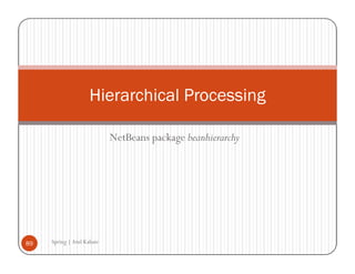 Hierarchical Processing

                            NetBeans package beanhierarchy




89   Spring | Atul Kahate
 