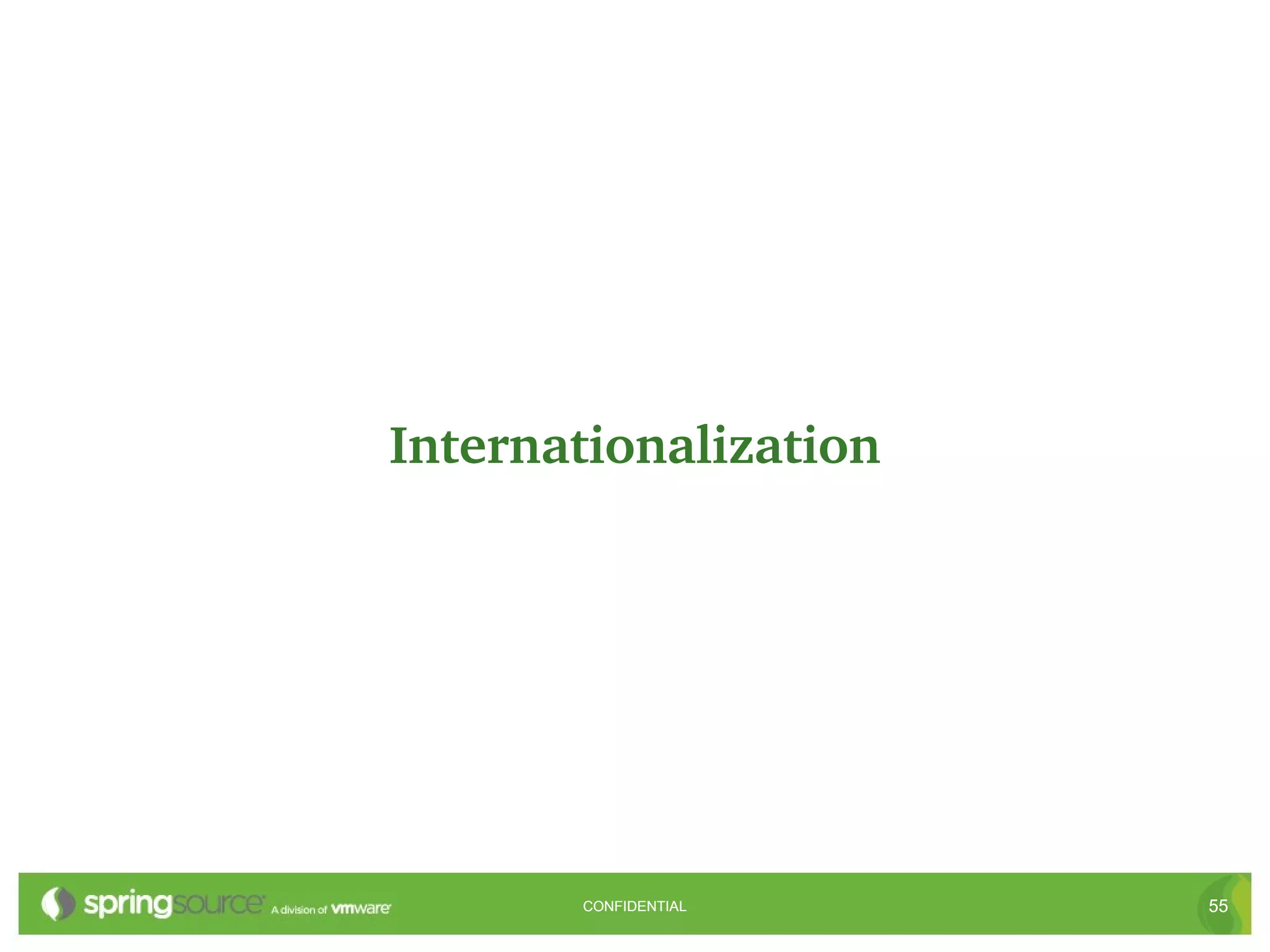 Internationalization




       CONFIDENTIAL    55
 
