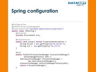 Spring configuration