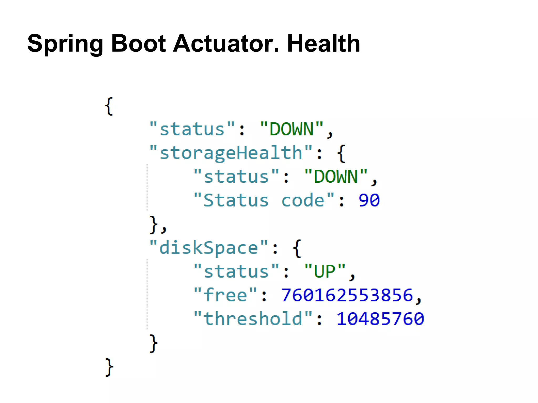 Spring Boot Actuator. Health
 