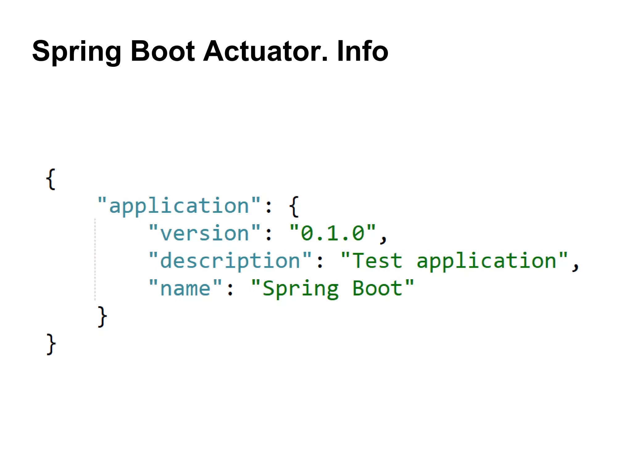 Spring Boot Actuator. Info
 