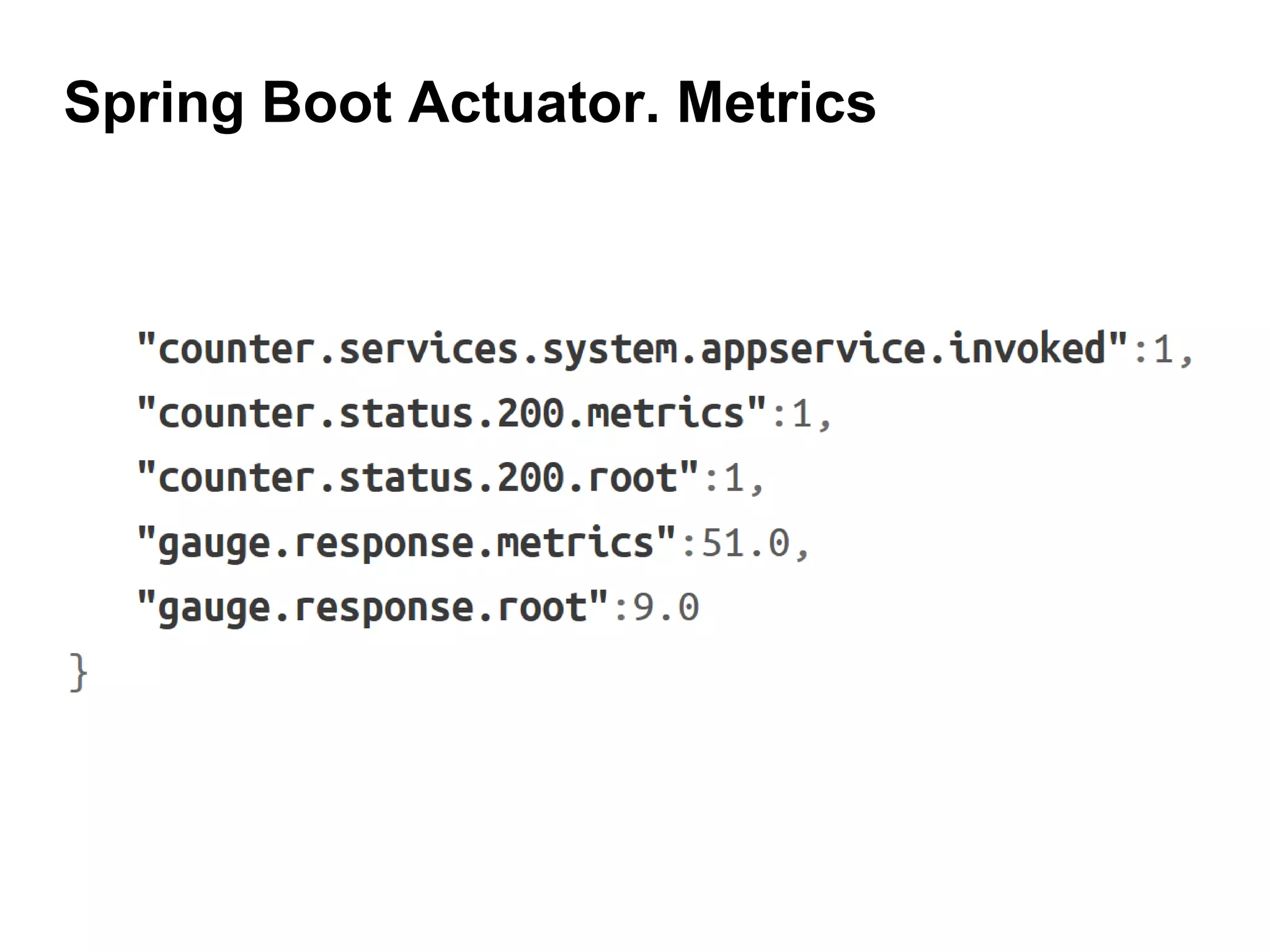 Spring Boot Actuator. Metrics
 