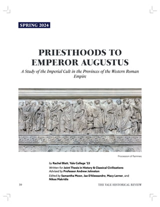 Spring-2024-Priesthoods of Augustus Yale Historical Review