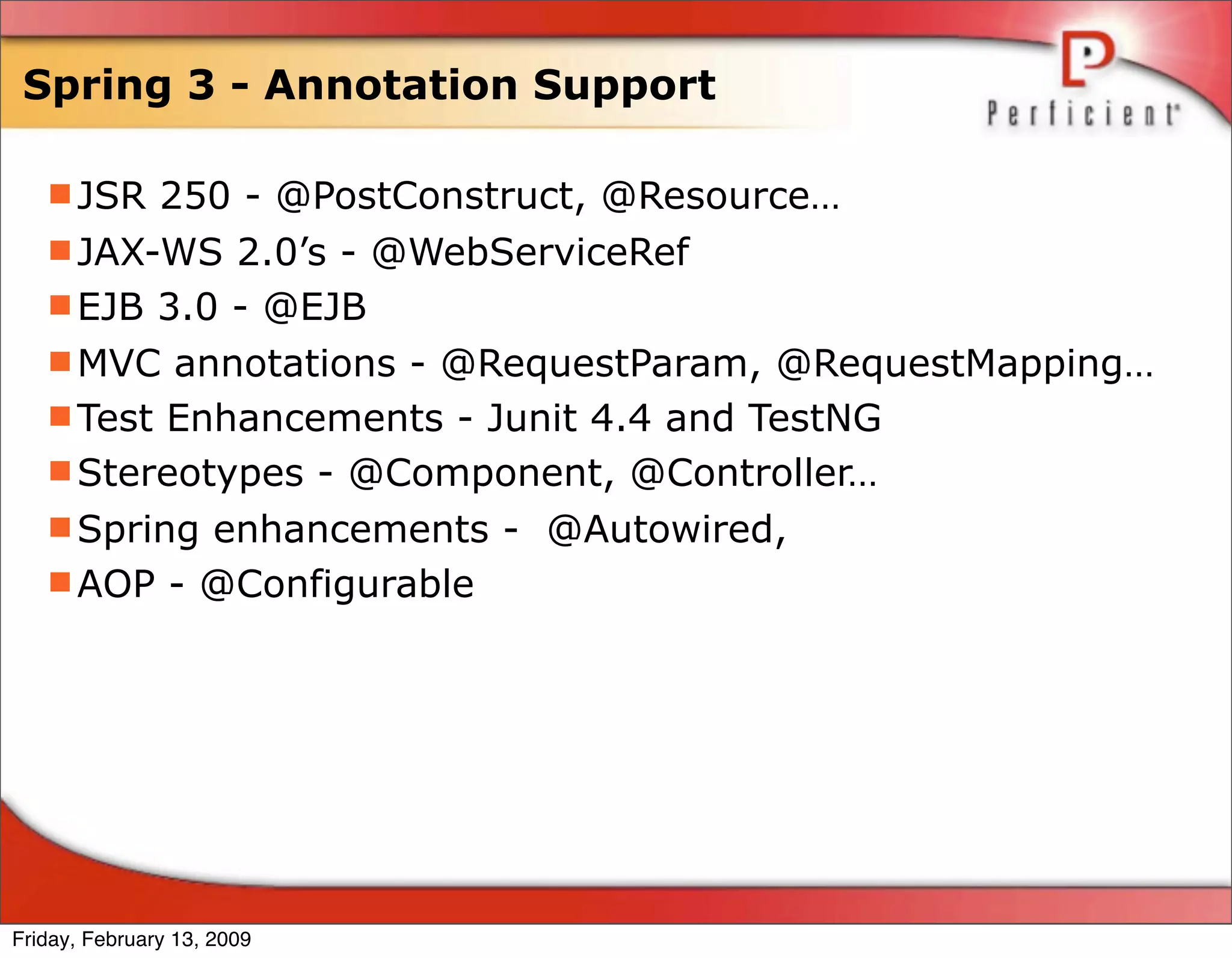 Spring 3 Annotated Development