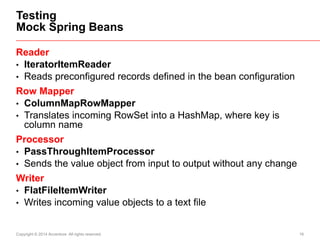 Spring Batch in Code - simple DB to DB batch applicaiton | PDF