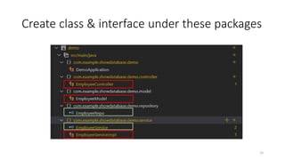 Create class & interface under these packages
23
 