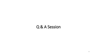 Q & A Session
62
 