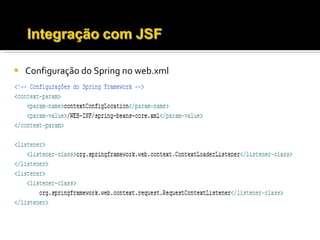 Configuração do Spring no web.xml 