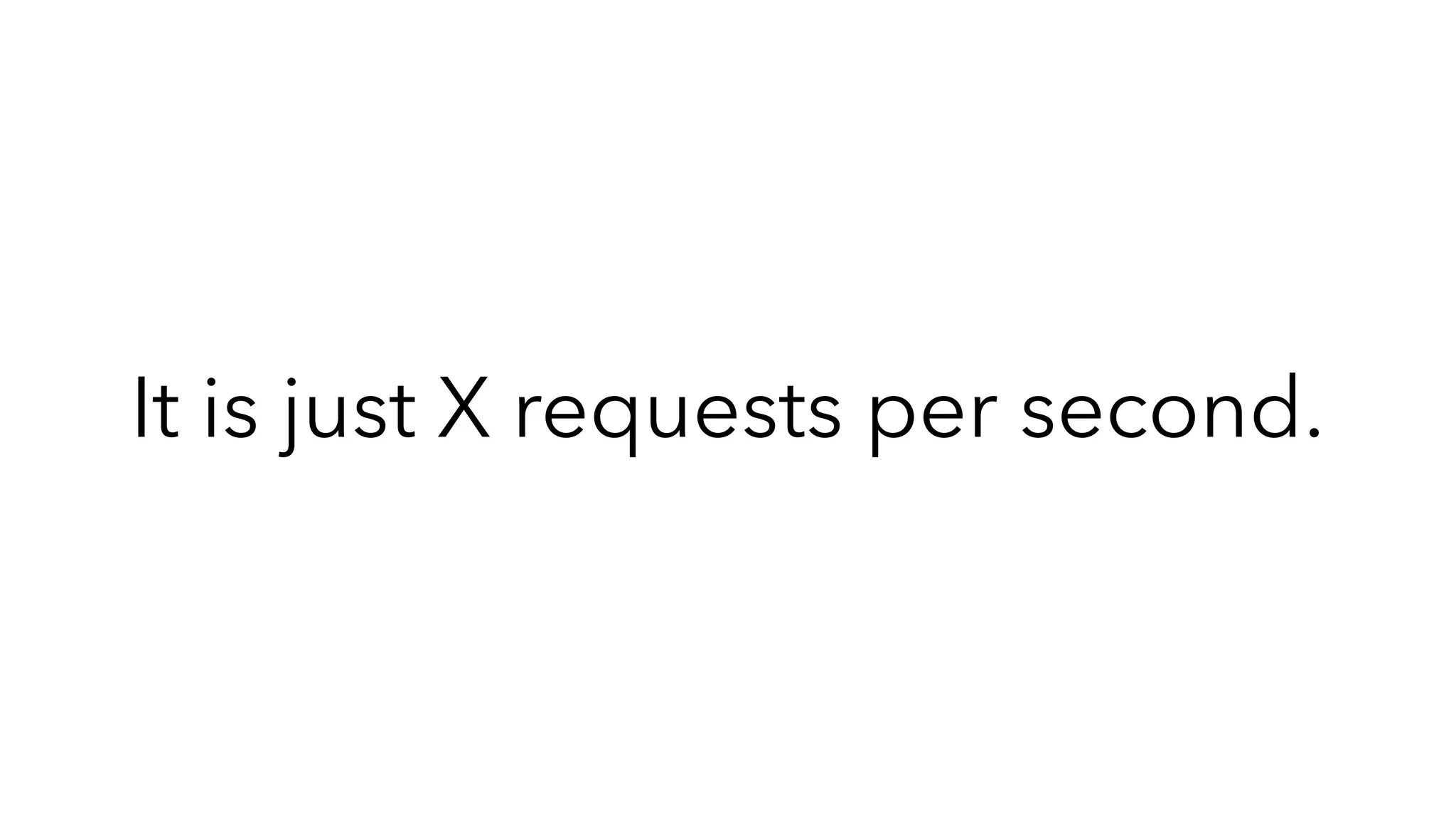 It is just X requests per second.
 