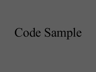 Code Sample 