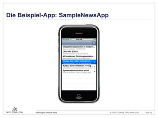 Die Beispiel-App: SampleNewsApp