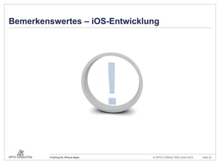 Bemerkenswertes – iOS-Entwicklung