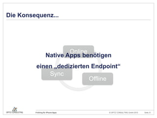 Die Konsequenz...Native Apps benötigeneinen „dedizierten Endpoint“