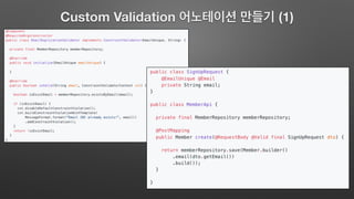 Custom Validation (1)
 