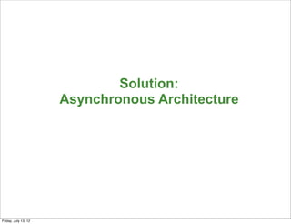 Solution:
                      Asynchronous Architecture




                                                  127

Friday, July 13, 12
 