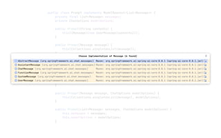 public class Prompt implements ModelRequest<List<Message
>
private final List<Message> messages;
private ChatOptions modelOptions;
public Prompt(String contents) {
this((Message)(new UserMessage(contents)));
}
public Prompt(Message message) {
this(Collections.singletonList(message));
}
public Prompt(List<Message> messages) {
this.messages = messages;
}
public Prompt(String contents, ChatOptions modelOptions) {
this((Message)(new UserMessage(contents)), modelOptions);
}
public Prompt(Message message, ChatOptions modelOptions) {
this(Collections.singletonList(message), modelOptions);
}
public Prompt(List<Message> messages, ChatOptions modelOptions) {
this.messages = messages;
this.modelOptions = modelOptions;
}
 
