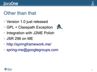 Spring ME JavaOne