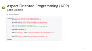 Aspect Oriented Programming (AOP)
Code Example
15
 