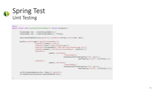 Spring Test
Unit Testing
46
 