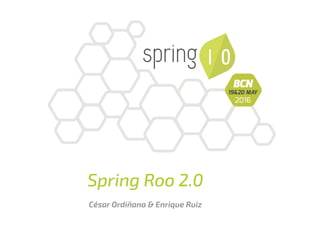 Spring Roo 2.0
César Ordiñana & Enrique Ruiz
 