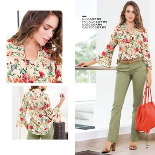 BLUSA $139.990
PANTALÓN $119.990
BOLSO $179.990
CALZADO $129.990
www.ebba.com.co
35
 