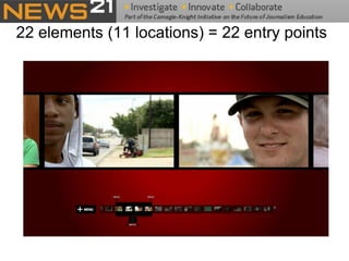 22 elements (11 locations) = 22 entry points  