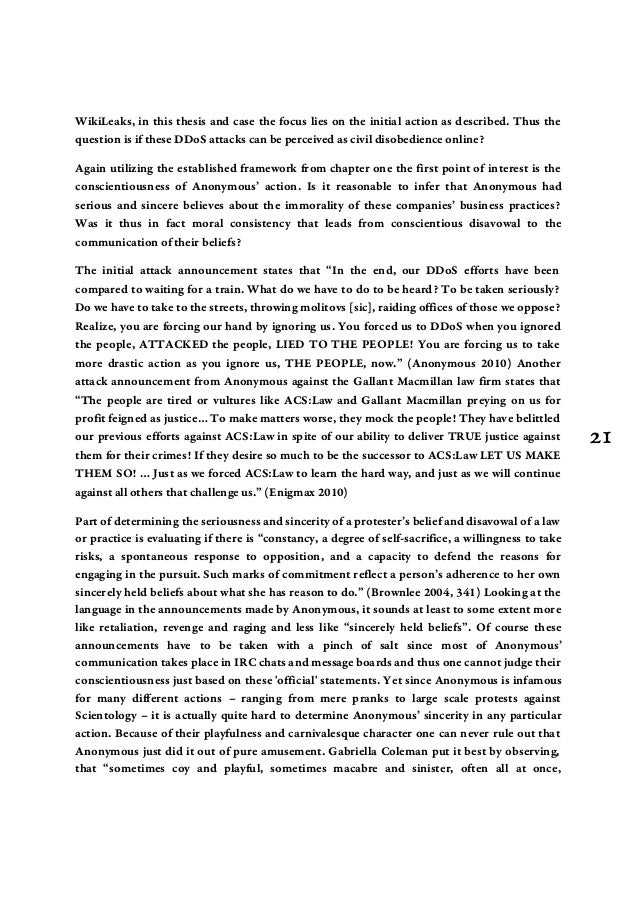 Denial of service thesis